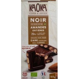 Chocolat Noir 66% Amandes 180g